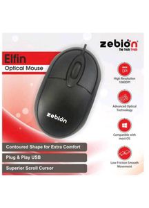 Zebion Elfin Wired Optical USB Mouse