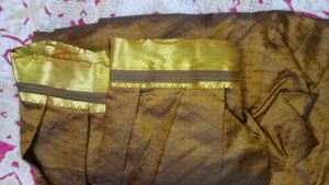 Golden Brocade Blouse With Skirt