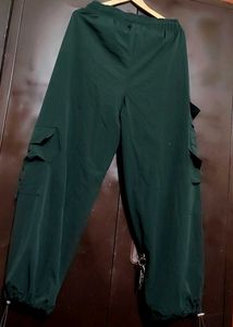 Sea Green Cargo Trouser Pant For 34 Waist