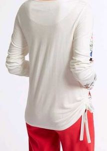 Embellished Floral Print Long Sleeve Top