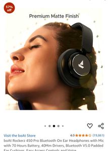 BOAT Rockers 450 Pro Bluetooth On Ear Headphones