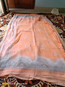 Peach Saree