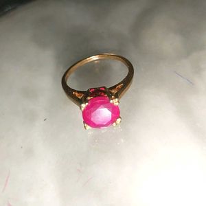 Ruby &amp; Gold Cocktail Ring