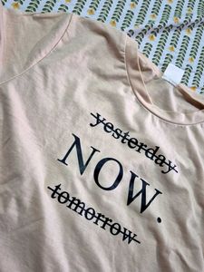 Trendy &#39;NOW&#39; Ruched URBANIC Tee