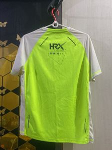 Vibrant Neon Green &amp; White Athletic Tee