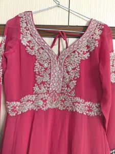Rusty Red Elegant Ethnic Anarkali Kurta