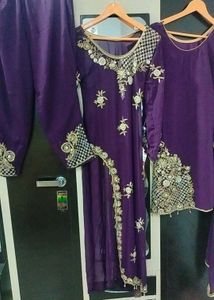 Elegant Purple Embroidered Salwar Suit