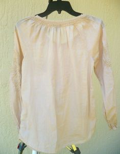 H&amp;M Embroidered Beige Top