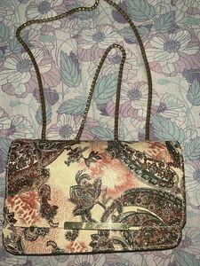 Flower Printed Sling Bag