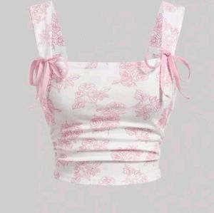 Floral Printed Square Neck Tank Top
