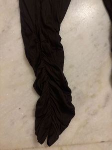 Brown Ruched Leggings