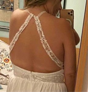 White Lace Detail Dress