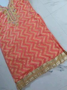 Orange Patiyala Suit