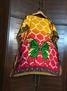 Women Graphic Printed Rayon Casual Kaftan