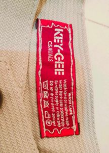 Beige Straight denim Pants