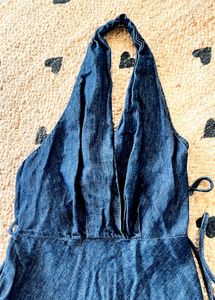 Denim Halter Dress