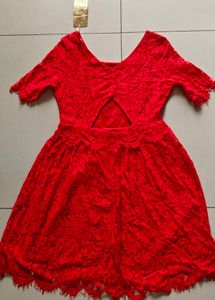 Red Lace Party Dress
