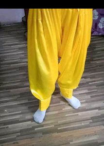 Yellow Ethnic Bottom Satin