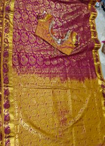 kanjivaram saree with work blouse 😍 silk