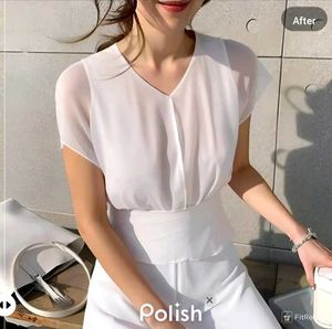 New With Tag White Korean Frill Pullover