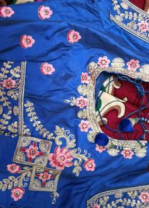 Blue Lehnga Choli Three Piece.Like New
