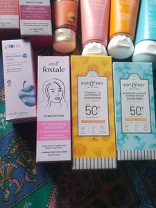 Sunscreen, Serum, Facewash, Moisturizer
