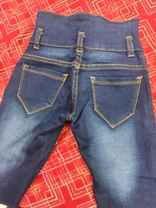 Stretchable High Waist Denim For Girls
