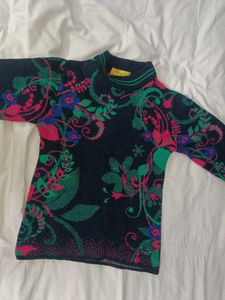 Floral Print Sweater
