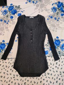 vintage Y2K Striped Long Sleeve Top