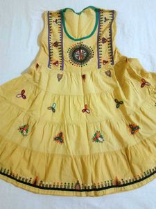 Flared Kurta With Embroidery