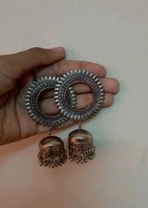 Sliver Jhumkas