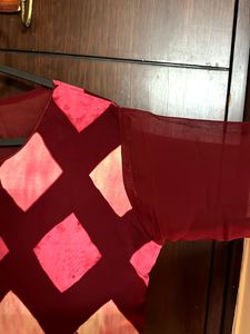 Maroon &amp; Pink Kurta