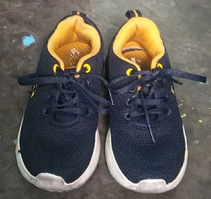 Navy & Yellow Athletic Shoes