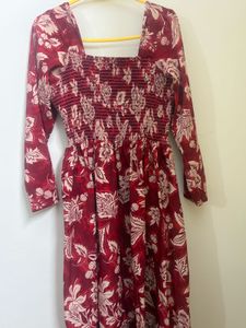 Floral Print Long Sleeve Dress
