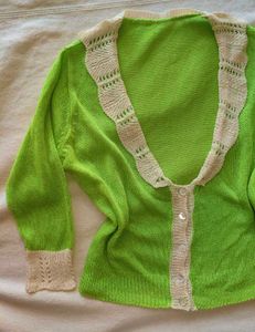 Knitted Lime Green Fairycore Top 💚