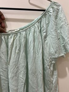 Mint Green Off-Shoulder Top