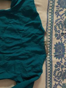 Teal Embellished Kurta