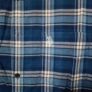 U.S. Polo Assn. Blue Plaid Shirt - XL