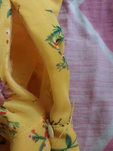 Yellow Color Goun Haldi Ceremony