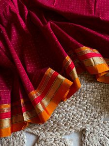 Handloom Cotton Silk Gadwal saree