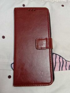 Burgundy Leather Phone Wallet Case