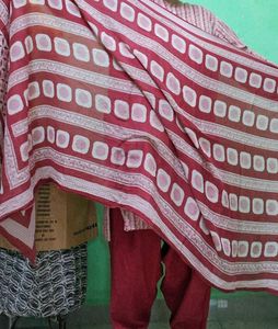 Red &amp; White kameez salwar dupatta