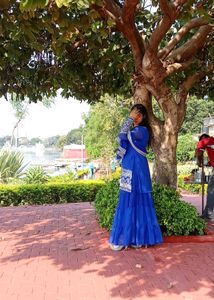 Royal Blue Sharara Suit