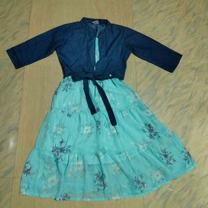 Beautiful Denim & Floral Dress