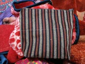 Striped Multi-Color Pouch