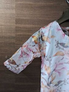 Stitched Floral Print Kurta