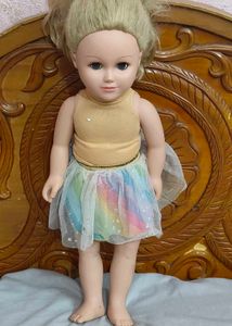 Vintage Doll with Rainbow Tutu