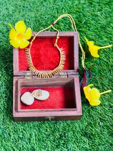Vintage Mullamuttu  Necklace &amp; Earrings Set