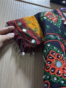 Pink Ethnic Skirt with Embroidery