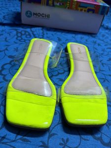 Mochi Neon Yellow Heels – Worn Just Once!